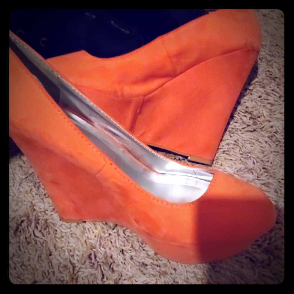 Coral Wedge Heels